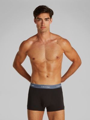 Calvin Klein miesten bokserit, ICON COTTON TRUNK 3PK Musta