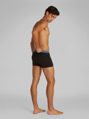 Calvin Klein miesten bokserit, ICON COTTON TRUNK 3PK Musta