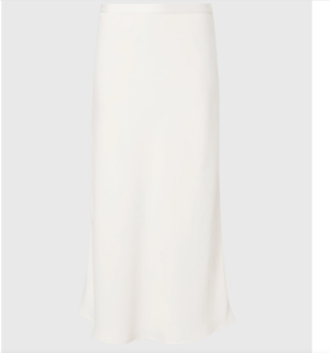 Calvin Klein Naisten Hame RECYCLED CDC BIAS CUT MIDI SKIRT Luonnonvalkoinen