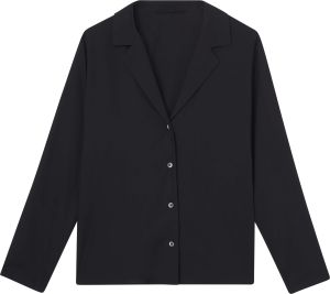 Calvin Klein Naisten Pyjamapaita Ls V-Neck Musta