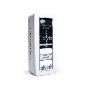 CALVIN KLEIN Naisten Sukat Lahjapakkauksessa, CKJ WOMENS SOCKS 4P GIFT BOX Mustavalkoinen