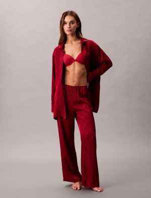 Calvin Klein naisten yöasu, AOP PANT Punainen