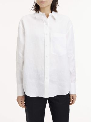 Calvin klein paitapusero, LINEN RELAXED SHIRT Valkoinen