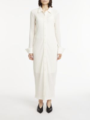 Calvin Klein women mekko, CREPE RIB SHIRT DRESS Valkoinen