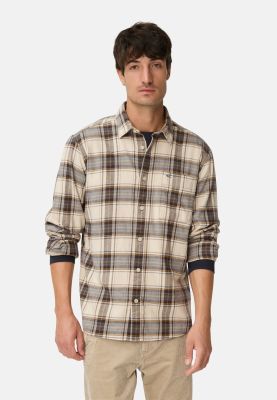 Camel Active miesten flanellipaita, STRETCH FLANNEL LS SHIRT  Ruskea Kuosi