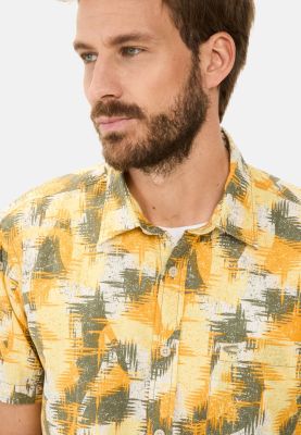 Camel Active miesten kauluspaita, 409274-5S74-62 Keltainen Kuosi