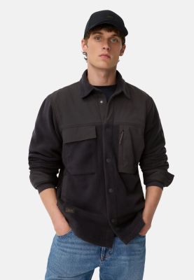 Camel Active miesten paita, CASUAL OVERSHIRT FLEECE Tummansininen