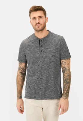 Camel Active miesten t-paita, HENLEY T-SHIRT  Sininen Kuosi