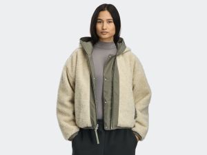 Canada Goose naisten fleecetakki, ALBERNI REVERSIBLE FLEECE BOMBER Tummanvihreä
