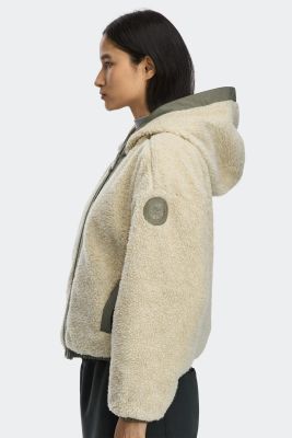 Canada Goose naisten fleecetakki, ALBERNI REVERSIBLE FLEECE BOMBER Tummanvihreä