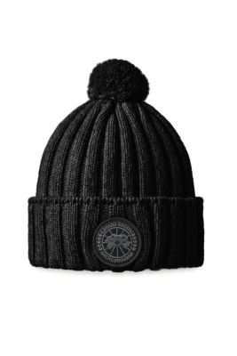 Canada Goose Naisten Pipo RIB POM BEANIE CASHMIRE Musta