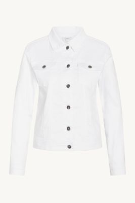 Claire naisten farkkutakki, ELAINE DENIM JACKET WHITE Valkoinen
