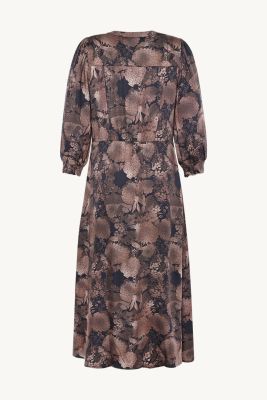 Claire naisten mekko, DIONE DRESS Ruskea Kuosillinen