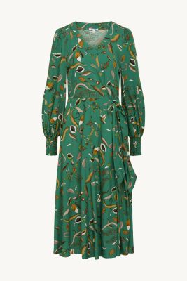 Claire Naisten Mekko, DORTE PRINT DRESS (2nd hand) Vihreä Kuosi
