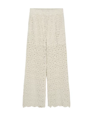 COPENHAGEN MUSE naisten housut, CROCHET PANT Luonnonvalkoinen