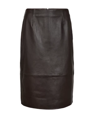 COPENHAGEN MUSE naisten nahkahame, BARON SKIRT Tummanruskea