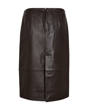 COPENHAGEN MUSE naisten nahkahame, BARON SKIRT Tummanruskea