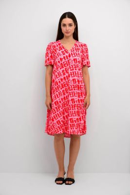 Culture mekko, TERESA DRESS Punainen Kuosi