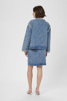 Culture naisten farkkutakki, CUALYS DENIM JACKET Light Blue Wash