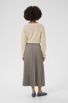 Culture naisten hame, CUCHECKA LONG SKIRT Brown Check