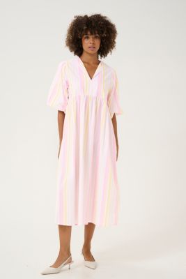 Culture naisten mekko, CUBEHA DRESS Pink/Yellow/Lavender
