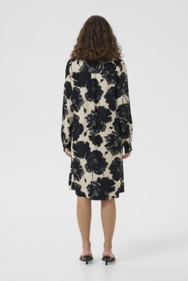 CULTURE naisten mekko, CURACHEL ELITHA SHORT DRESS Black/Offwhite Flowe