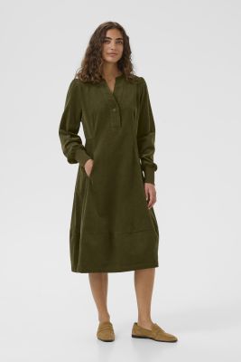 Culture naisten mekko, RHAENA LS DRESS Burn Olive