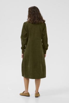 Culture naisten mekko, RHAENA LS DRESS Burn Olive