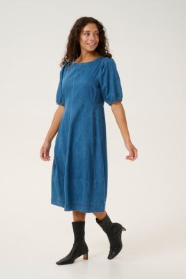 Culture naisten mekko, RIVA ARPA DRESS Dark Blue Wash