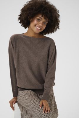 Culture Naisten Neule, Annemarie Batwing Jumper Coffee Bean