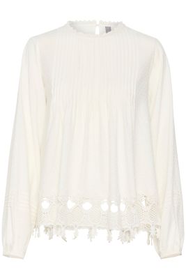 Culture Naisten Pusero, CAYLA BLOUSE Luonnonvalkoinen