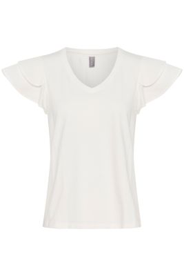 Culture Naisten T-Paita, GITH POPLIN T-SHIRT Valkoinen
