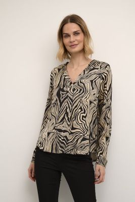 Culture pusero, VILMA BLOUSE (2nd hand) Beige Kuosi