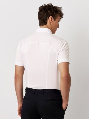 Desoto miesten kauluspaita, 83532-3-001 WHITE SS SHIRT Valkoinen