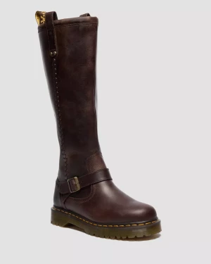 Dr. Martens naisten saappaat, Anistone BKR High Leg Boot Tummanruskea