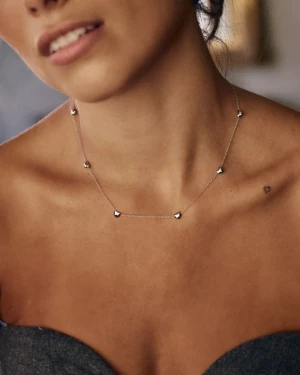 Edblad kaulakoru, BARLEY NECKLACE MULTI STEEL Hopeanharmaa