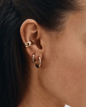 Edblad korvakorut, BOLD EAR CUFF GOLD Kullankeltainen