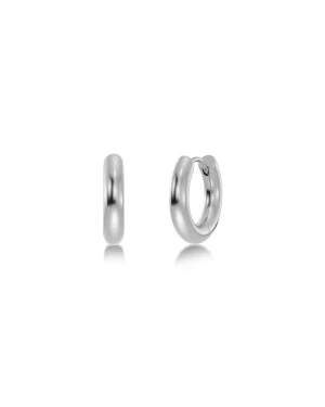 Edblad korvakorut, CHUNKY HOOPS S STEEL Hopeanharmaa