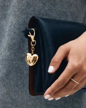 Edblad laukkukoriste, HEART Barley Bag Charm Gold Kullankeltainen