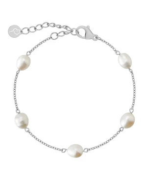 Edblad rannekoru, PERLA BRACELET MULTI STEEL Hopeanharmaa