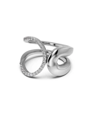 Edblad sormus, PLIÉ RING STEEL Hopeanharmaa