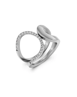 Edblad sormus, PLIÉ RING STEEL Hopeanharmaa