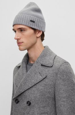 Hugo Boss pipo, FATI-L MERINO BEANIE Harmaa