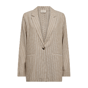 Freequent naisten bleiseri, LAVEGA JACKET Raidallinen Beige
