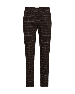 Freequent naisten housut, REX PANT Beige Ruutu