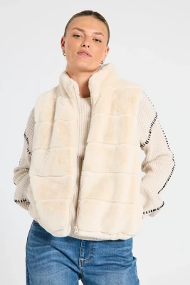 Freequent Naisten Liivi, FOXY VEST Hiekka