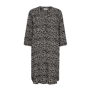 Freequent naisten mekko, ADNA DRESS Mustavalkoinen