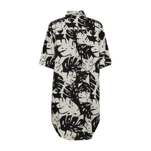 Freequent naisten mekko, LAVISCO SHIRTDRESS Musta Kuosi