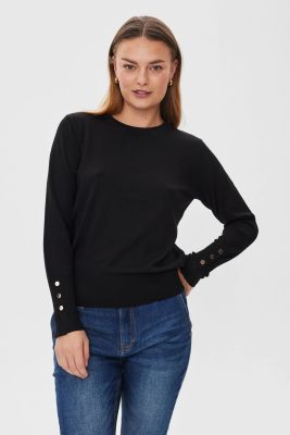 Freequent Naisten Neule, FQKATIE PULLOVER Musta