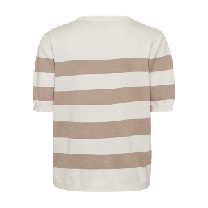 Freequent naisten neulepusero, PIXIE PU Raidallinen Beige